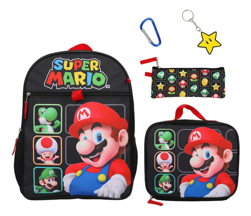 Bioworld Super Mario Bros Character Grid 16 Juego Mochila 5