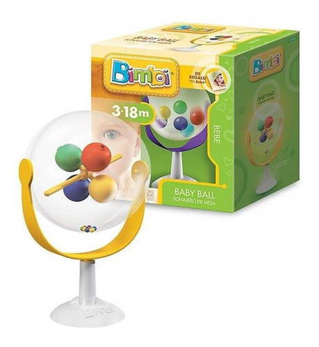 Bimbi Baby Ball Sonajero Didactico Ventosa Int 01-005 Dimare Color Multicolor Diseño Esfera