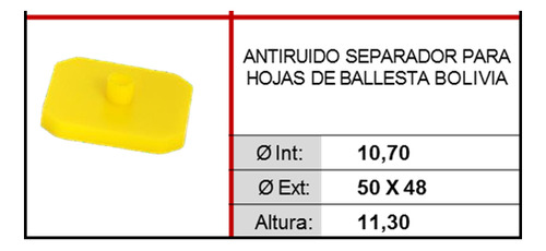 Kit Antiruido Separador Para Hojas De Ballesta Bolivia