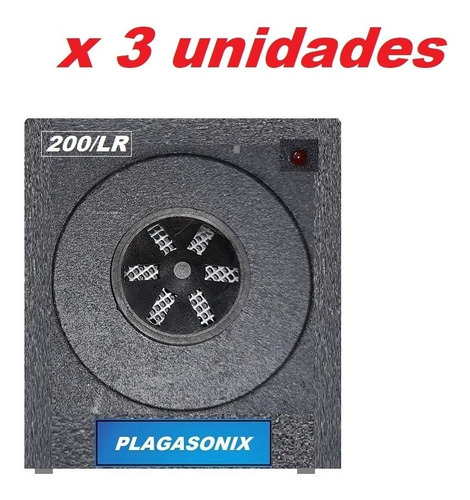 Imagen 1 de 9 de Kit 3 Erradicadores Ultrasonido De Ratas 200/lr Plagasonix