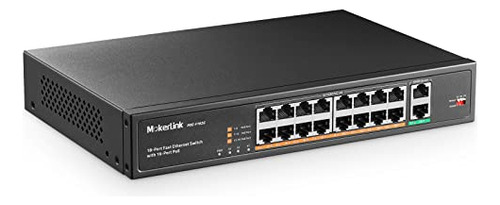 Switch Poe Mokerlink 16 Puertos Con 2 Puertos Gigabit