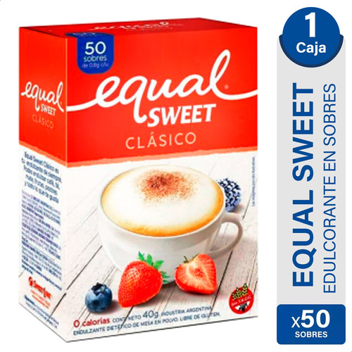Edulcorante Clasico Equal Sweet Sobre Libre De Gluten S/tacc