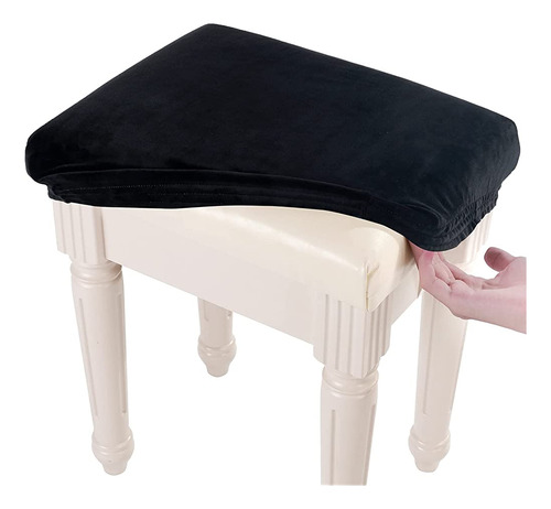 Sinosso Soft Velvet Vanity Bench Cover, (15 - 19.5 ) L X (11