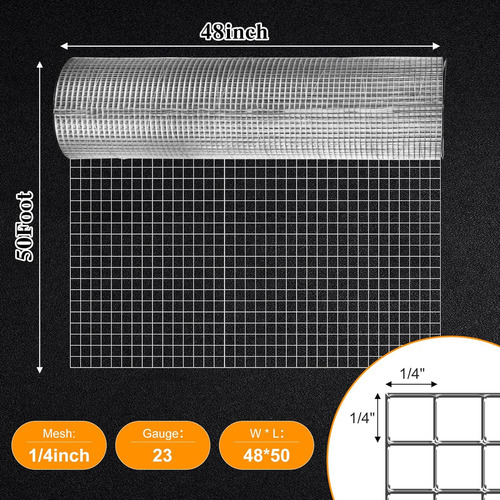 Dynabyte Hardware Cloth - Rollo De Malla De Alambre Galvaniz