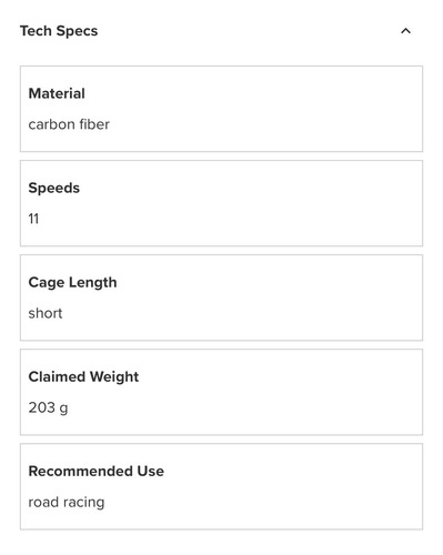 Desviador Tracero Campagnolo Record 11 Eps