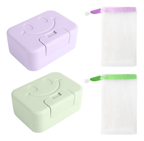 Jaboneras De Viaje, 2 Unidades, Con Tapa Y Bolsa, Prácticas