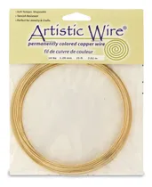 Comprar Alambre Dorado Calibre 16 1.3mm 7.6m Para Joyeria Artesania