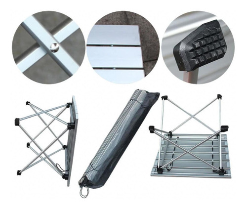 Imagen 4 de 8 de Mesa Plegable De Camping Portátil