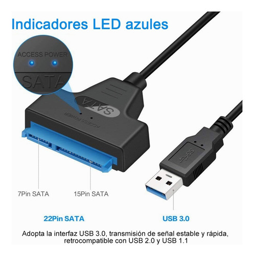 X Cable Adaptador Usb 3.0 A Sata 2.5 Para Discos Duros