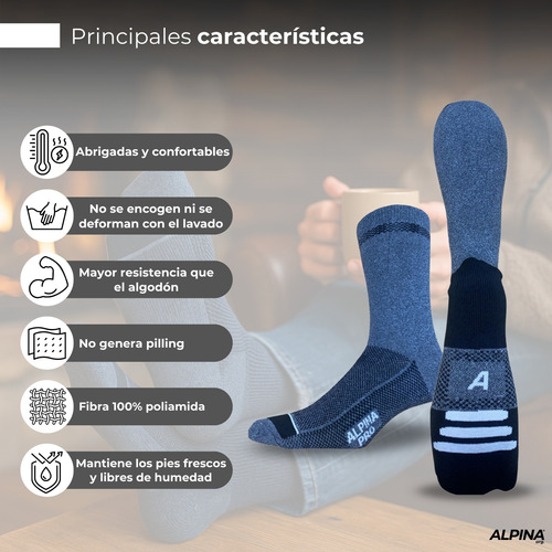 Medias Termicas + Medias Primera Piel Alpina Pro Ski Nieve