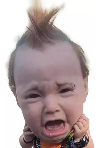 Máscara De Bebé Punk Llorando 2024