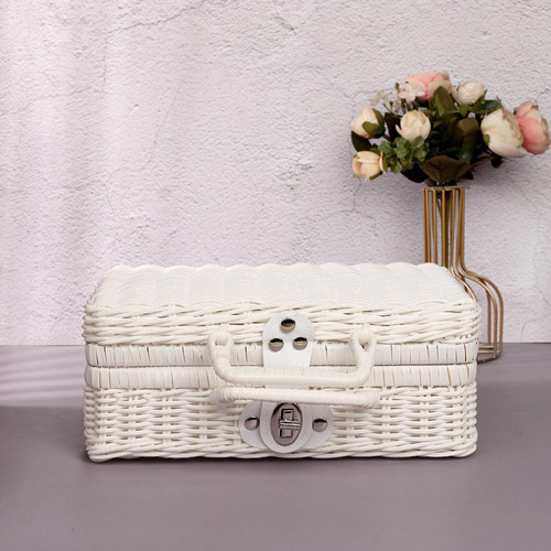 Cesta De Picnic, Cesta De Almacenamiento De Ratán Con S