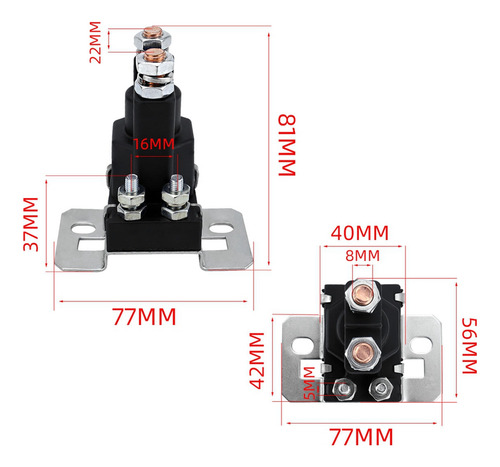 Relé De Arranque De 12 V De Gran Corriente Y 500 A Con Porta