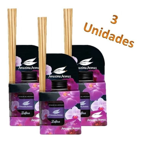 Difusor De Ambientes Aromatizador Zafira 270ml - 3 Unidades