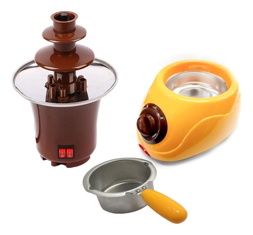 Pack Fondue + Cascada Chocolate 3 Pisos - Máquina Olla - En