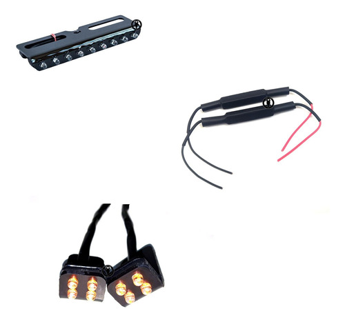 Kit Farol Stop Posicion Giros Led Resistencias Motos Tornado