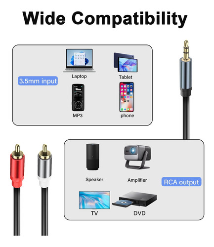 Cable De Audio De Extensión Jsadzkj De 35 Mm A 2rca: Hombre