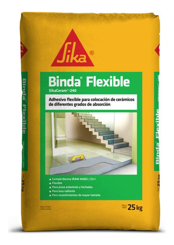  Adhesivo Para Cerámicos Binda Flexible 25kg 