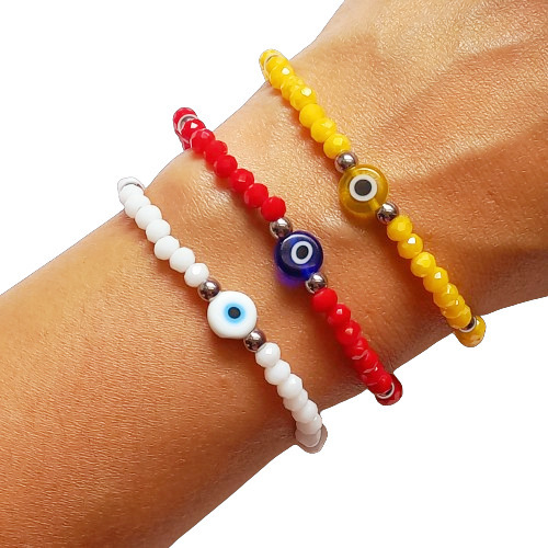 Pulsera Elastizada Con Ojo Turco 