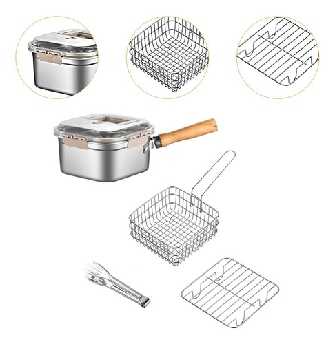 Cesta Para Freír Con Asa Cesta Fritas De Acero Inoxidable