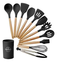 Comprar FSY Fasilyt YUB-001 utensilios de cocina para reposteria kit de 12 piezas de silicona color negro