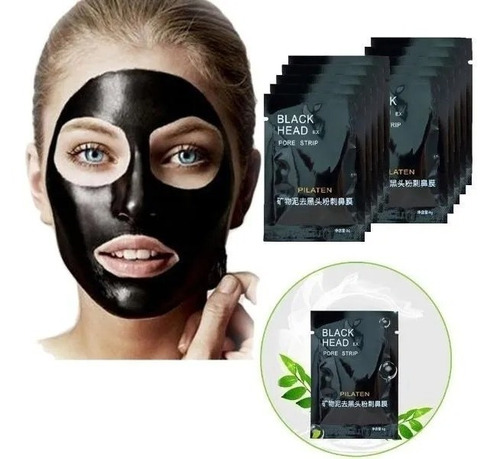 Mascarilla Pilaten Negra  Carbón X12 Espinillas Barros Grasa