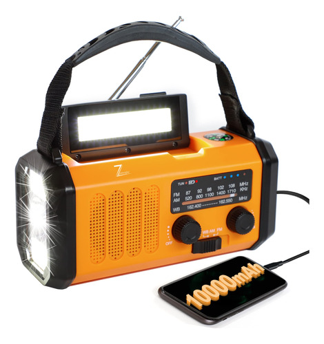 Radio Meteorologica De Emergencia Noaa De 10000 Mah, Manivel