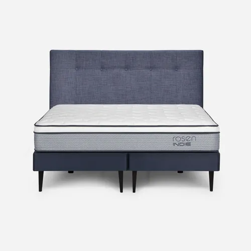 comprar Cama Indie King Pata Acero Bd + Respaldo New Bennet Denim