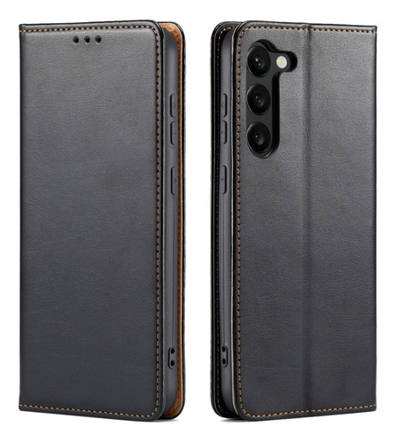 Fierre Shann Leather Case For Samsung Galaxy S23+ 5g