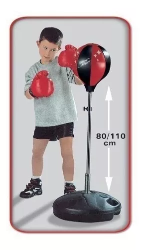 Pera Boxeo Infantil C/base +guantes +inflador 3 A 8años