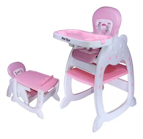 Silla Mesa Escritorio Para Bebes Niña Y Niño Doble Bandeja Color Rosado  Verde Celeste Babyhappy Pandita