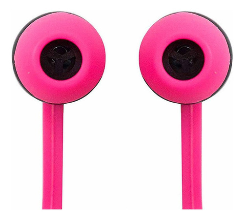 Audífonos Manos Libres Mitzu Estuche Anti-enredos Mh-2023 Color Rosa
