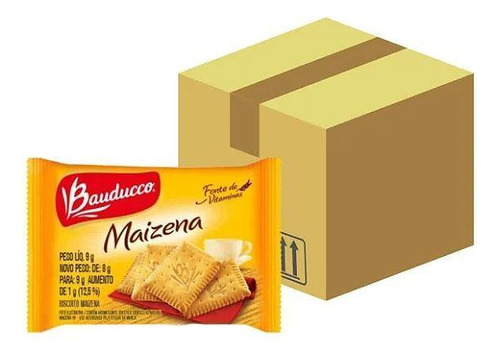 Mini Bolacha De Maizena Bauducco Sachê Biscoito 9g- Cx 300un