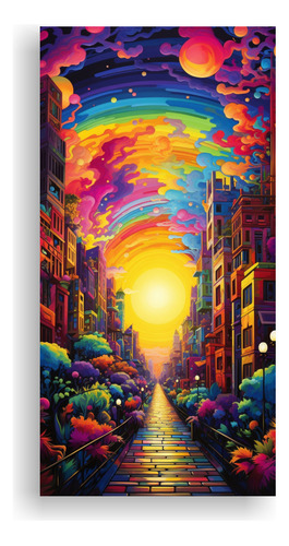 30x60cm Cuadro Lisa Frank Estética Nua Y Audaz Flores