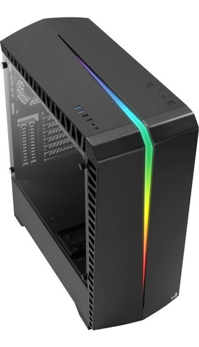 Gabinete Gamer Aerocool Scar Atx, Negro, Crist Templado, Rgb