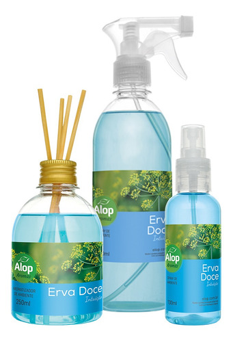 Imagem 1 de 1 de Kit Difusor Aromatizador De Ambientes Erva Doce 3 Peças
