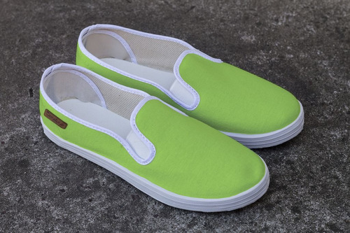 Slip On Solid Apple Green