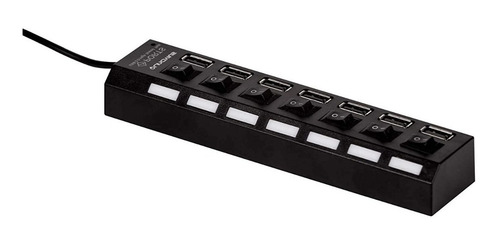 Imagen 3 de 4 de Hub Usb Multiplicador 7 Puertos Usb 2.0 C/ Switch Onoff Hub