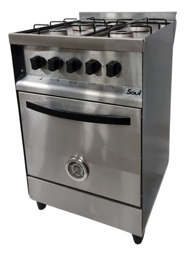 Cocina Industrial Soul 55cm 4 Hornallas Acero Inox Alambre