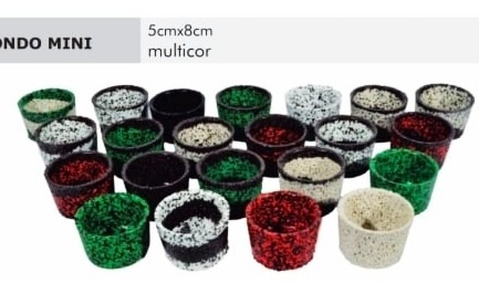 10 Vasos P Suculenta 5 X 8 De Cores Sortidas Em Polietileno
