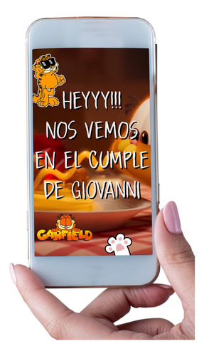 Video Invitacion Personalizada Cumpleaño Garfield