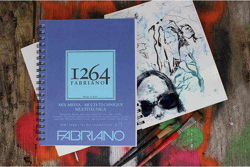 Fabriano 1264 Cuaderno Dibujo Mix Media 27.9x35.6cms 60 Hjs