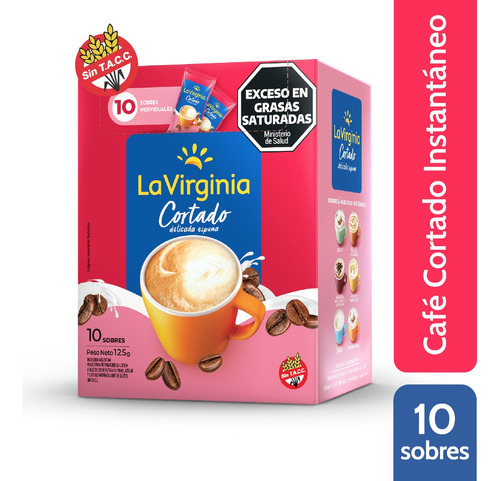 La Virginia Cafe En Saquitos Cappuccino Cortado X 10 Un