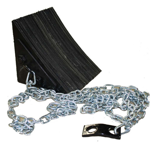 Black Laminated Wheel Chock With 12' Attached Chain And...