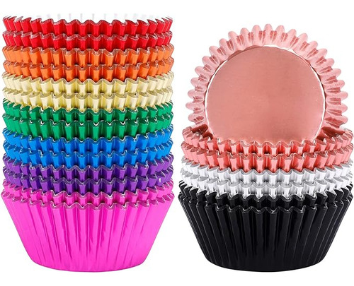 500 Revestimientos Metalicos Para Cupcakes Tamaño Estandar 2