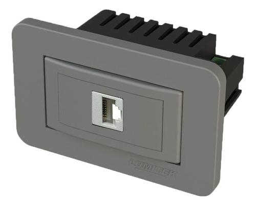 Tomada Móveis Embutir Rj45 Internet Lumitek Cinza