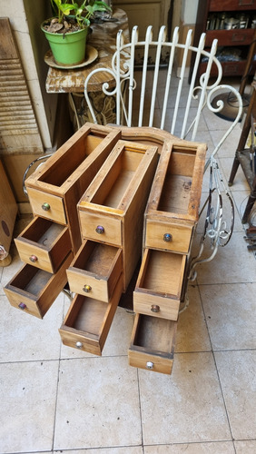 Antiguas Cajoneras Triples De Máquinas De Coser Singer (Usado)