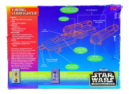 Star Wars Micro Machines Action Fleet Y Wing Starfighter Red