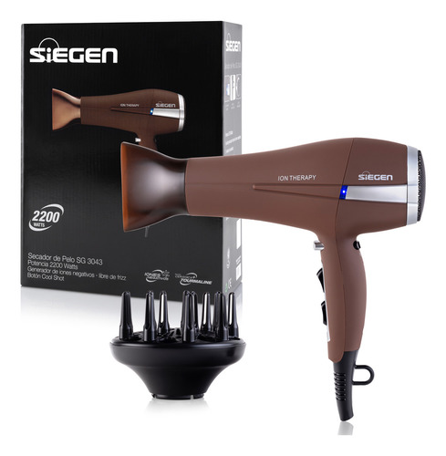 Secador De Pelo Siegen Sg-3043 Color Café