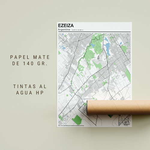 Mapa Partido De Ezeiza 80cmx61cm